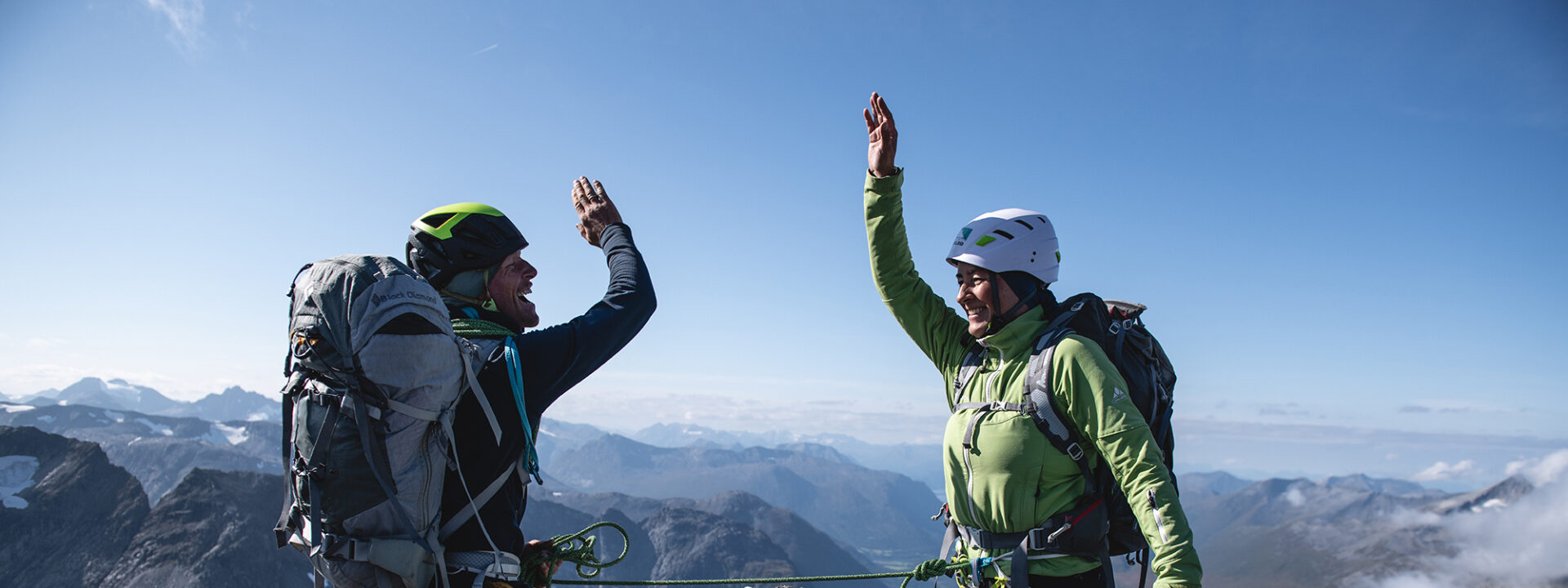 High five i fjella i Romsdalen