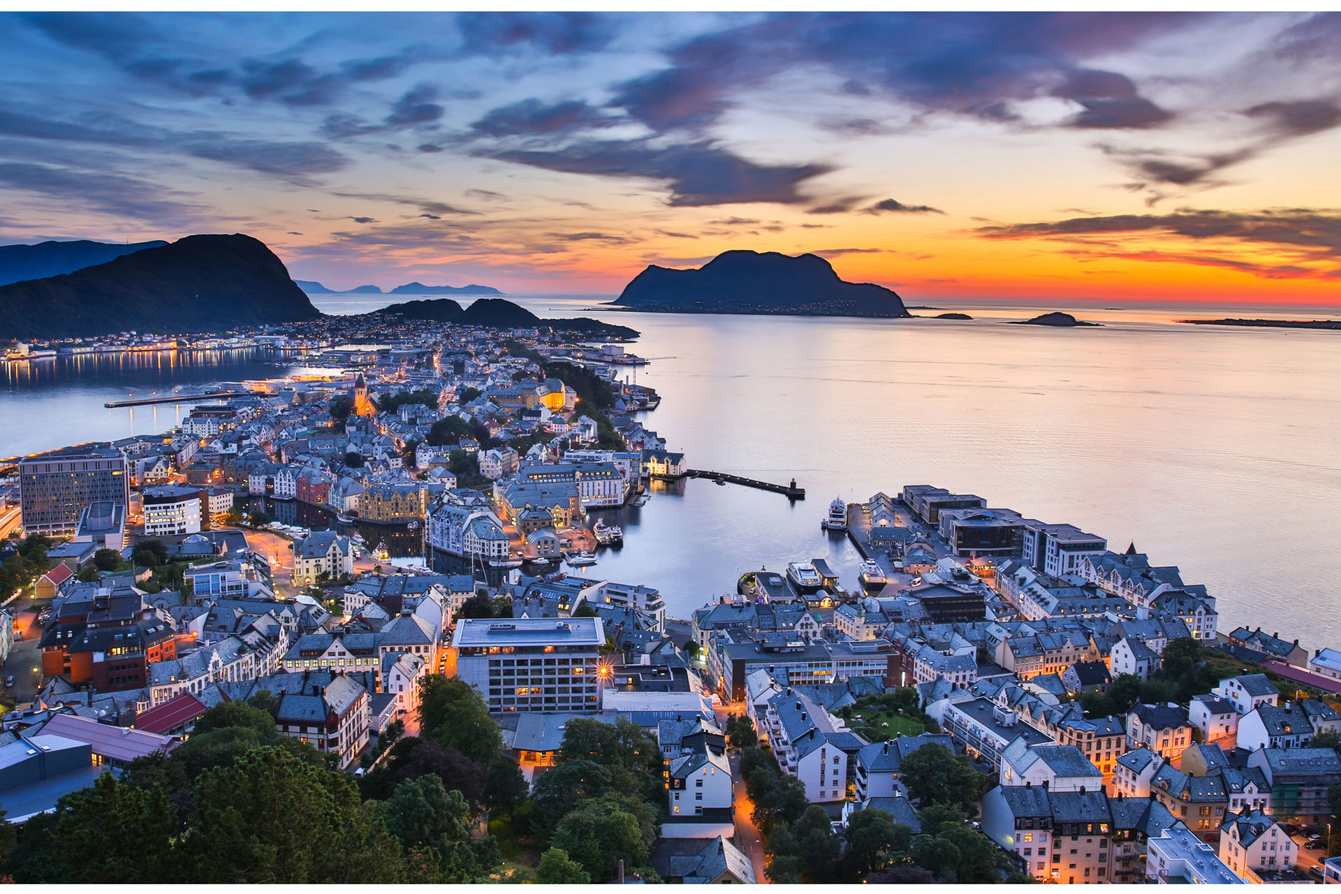 Ålesund Solnedgang Høstfarger Sunnmøre