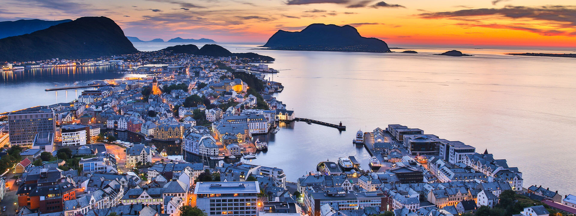 Ålesund Solnedgang Høstfarger Sunnmøre